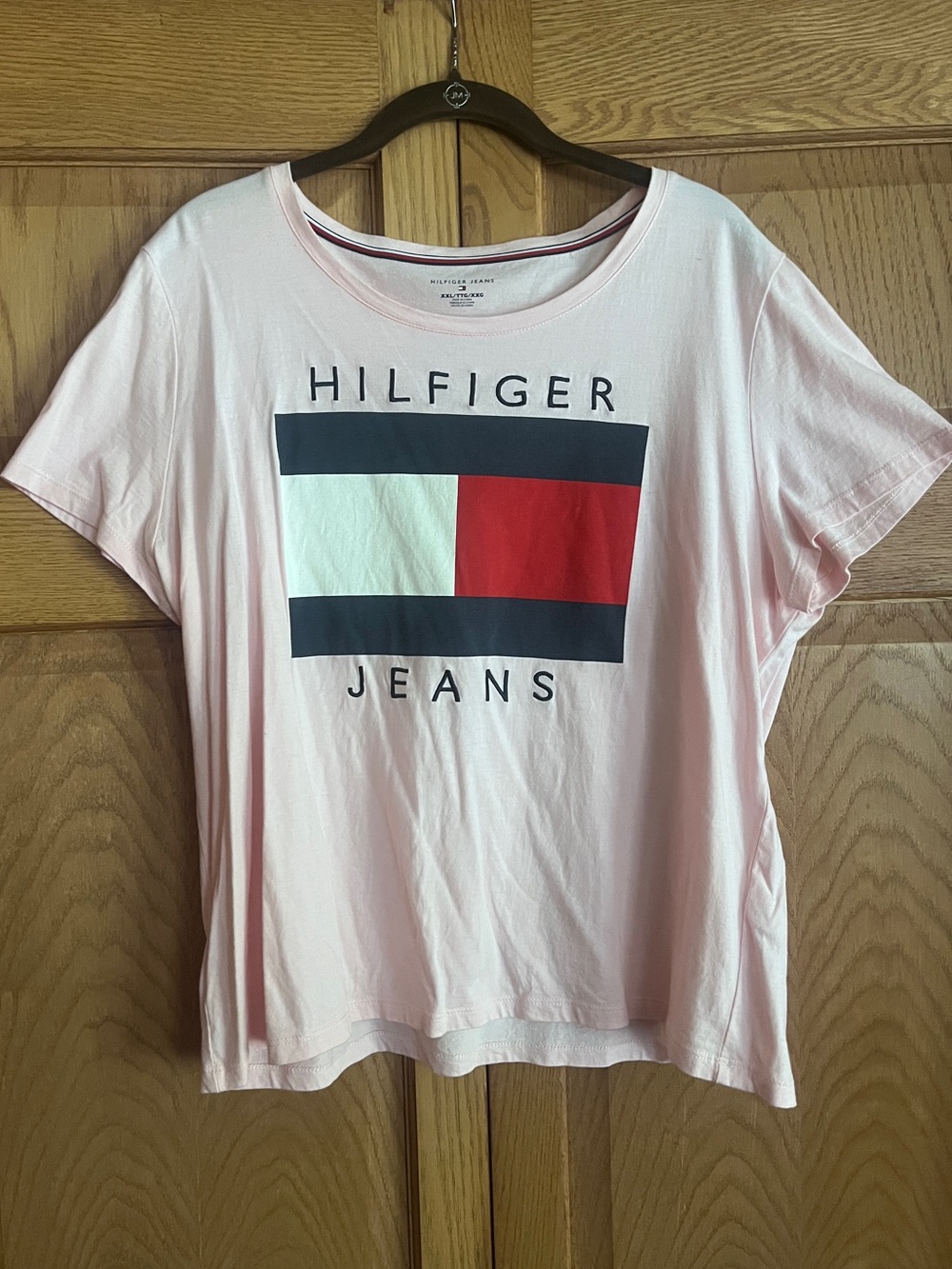 Tommy Hilfiger Light Pink Logo Flag Short-Sleeve Tee